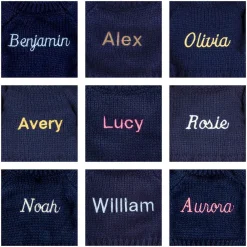 Jellycat Bashful Luxe Bunny Willow with Personalised Navy Jumper