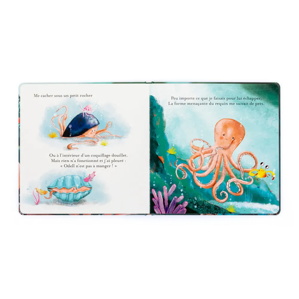 Jellycat Odell La Petite Pieuvre Courageuse and Odell Octopus Little